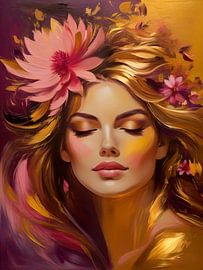 Floral Golden Beauty by Hilde Remerie Photography and digital art