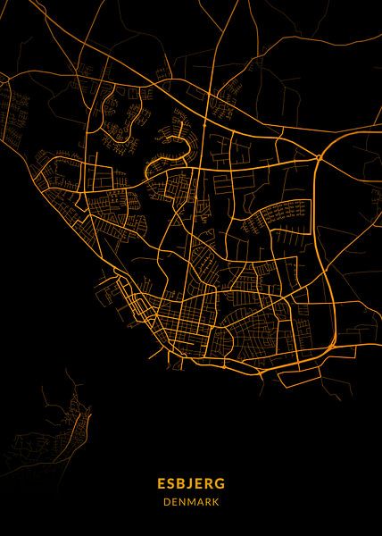Esbjerg City Map by Kenda Maruyama