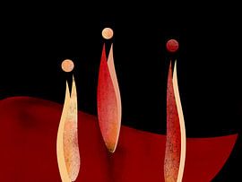 Conversations in Red 6 by Kerstin Franz