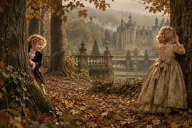 Hide and Seek at the Castle – Painting by Peter Pen Drawings and Paintings