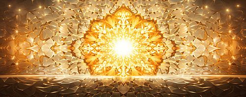 Licht aan de Horizon van Abstract Schilderij