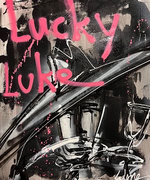 Lucky Luke - von Geoffrey Wijn (Wein) von Geoffrey Wijn - WINE ART GALLERY