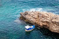 La baie de Għar Lapsi en bateau