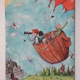Customer photo: The secret balloon ride by keanne van de Kreeke, on canvas