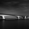 Zeeland bridge black and white by Linda Raaphorst