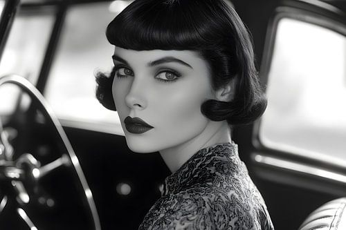 Klassieke gratie achter het stuur