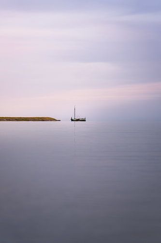 Höhepunkt der Abendstille | Vertikale Tjalk bei Schellinkhout