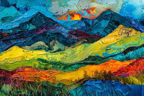 creatief abstract landschap