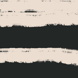 Wabi-sabi landscape. Black and white abstract painting. by Dina Dankers