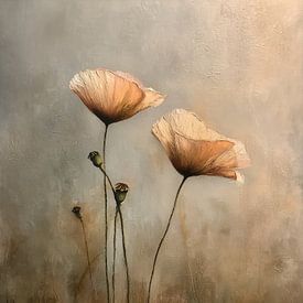 Mohnblumen im Licht von Bianca ter Riet