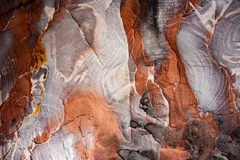 Natürliche Abstraktion - Farben der Canyonwand (Jordanien)