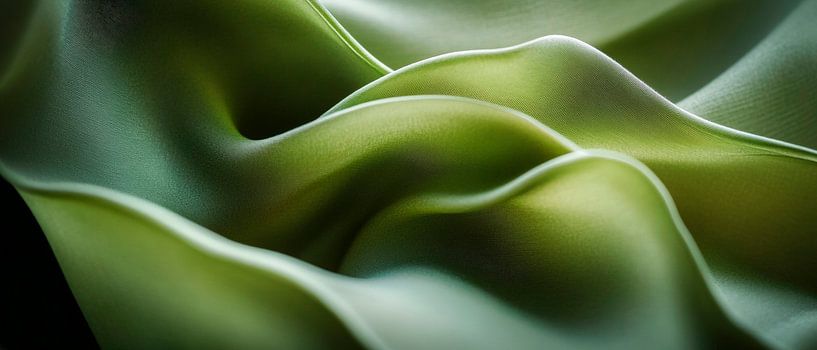 Soft green texture in wave form by Poster Art Shop