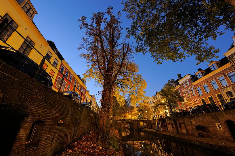 Nieuwegracht à Utrecht entre Quintijnsbrug et le pont Magdalena en automne, photo 2 par Donker Utrecht