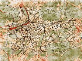 Carte de Neunkirchen (Saar) avec le style 'Serene Summer' sur Maporia