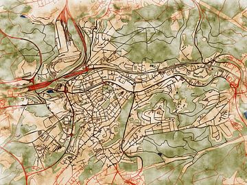 Kaart van Neunkirchen (Saar) in de stijl 'Serene Summer' van Maporia