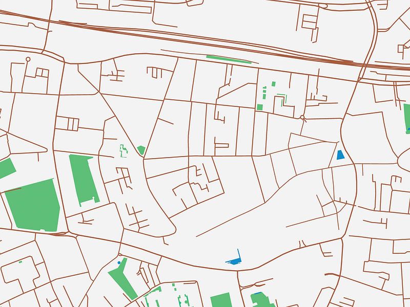 Map of Tilburg Centrum in the style Urban Ivory by De Kaartenwinkel