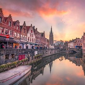 Farbenfroher Sonnenuntergang Rozenhoedkaai | Stadtfotografie von Daan Duvillier | Dsquared Photography