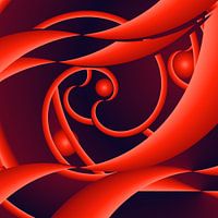 Behütet abstrakte Kunst Kugeln Bänder Spiralen
