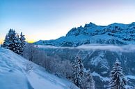 Sonnenaufgang in den Schweizer Alpen von Mike Maes Miniaturansicht