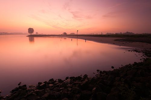 Ochtendrood langs de Lek bij Vianen