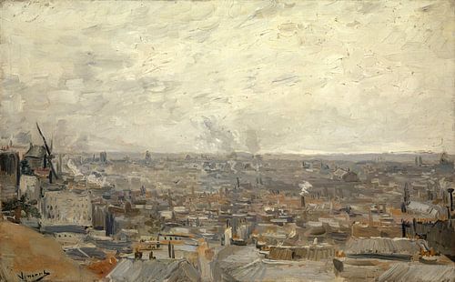 Uitzicht vanaf Montmartre, Vincent van Gogh - 1886