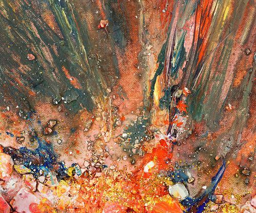 # 12 Druck L, Acryl auf Leinwand,  30 x 25 cm