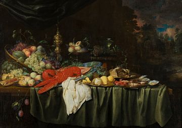 Joris van Son, Nature morte avec homard et fruits sur Atelier Liesjes