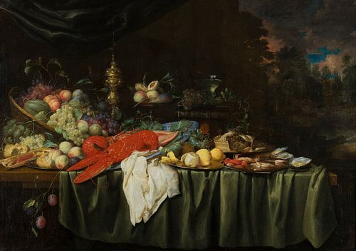 Joris van Son, Stilleven met kreeft en fruit