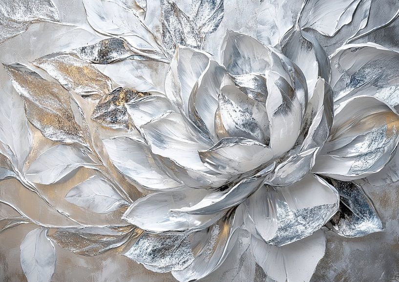 Silberne Blume von ARTEO Gemälde