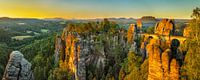 Sunrise at the Bastei Bridge, Elbe Sandstone Mountains