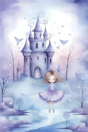 Princesse fée aquarelle