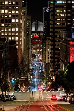 Financial district in de avond - San Fransisco van Keesnan Dogger Fotografie