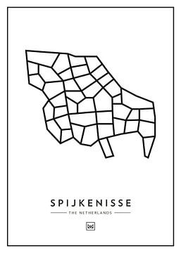 Spijkenisse van Muurmap - Jouw Favorite stad of wijk aan de muur