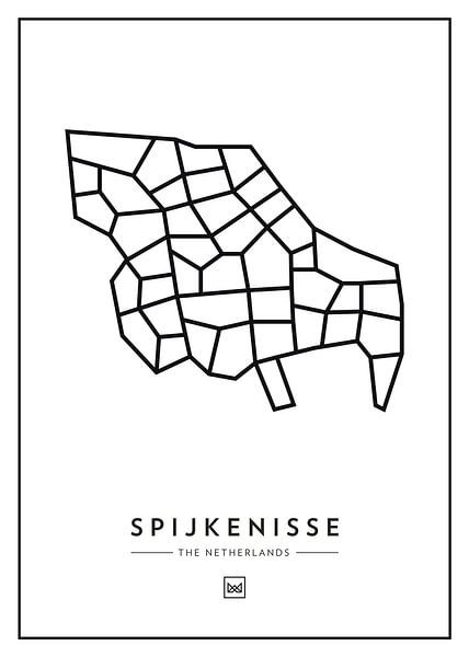 Spijkenisse van Muurmap - Jouw Favorite stad of wijk aan de muur
