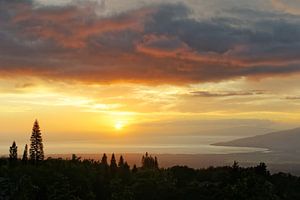 Hawaii - Zonsondergang op het eiland Maui van Ralf Lehmann