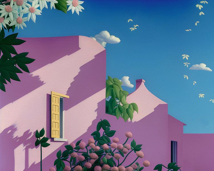 The pink house by Artclaud