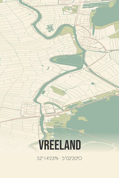 Vintage map of Vreeland (Utrecht) by Prints of Place
