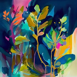 Botanische abstrakte 'bunte Fantasie'
