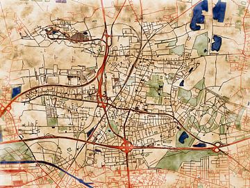 Kaart van Langenhagen in de stijl 'Serene Summer' van Maporia
