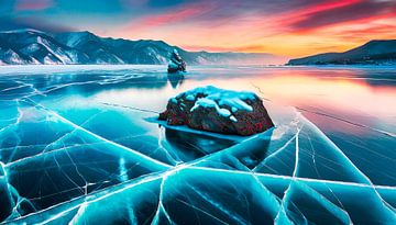 Eisgebrochen mit Sonnenuntergang von Mustafa Kurnaz