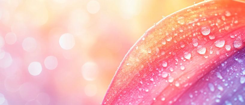 Colourful petals with water droplets by Poster Art Shop