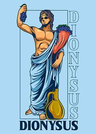 DIONYSUS with wine and cornucopia by Pixelbull Design