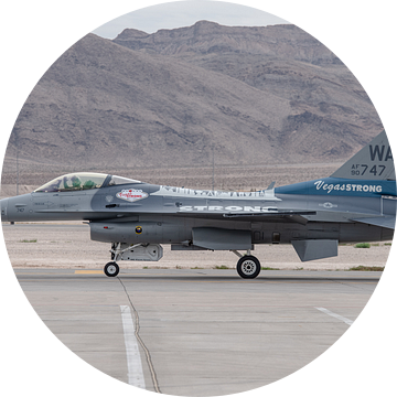 US Air Force F-16 met tekst "Vegas STRONG". van Jaap van den Berg