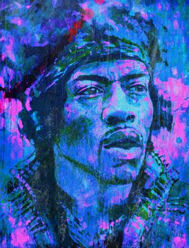 Jimi Hendrix Tijd Pop Art PUR van Felix von Altersheim