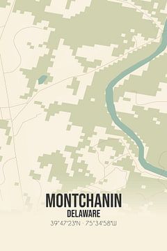 Alte Karte von Montchanin (Delaware), USA. von Rezona