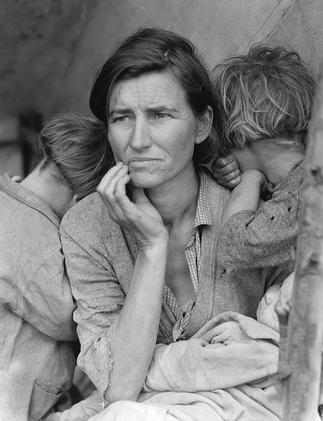 Mère migrante, Dorothea Lange (1936) par Vintage Afbeeldingen