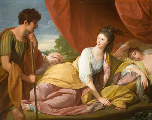 Benjamin West – Cymon und Iphigenie – 1773, mythologisches Gemälde