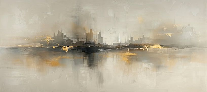 Stadt Abstrakt | Skyline von ARTEO Gemälde