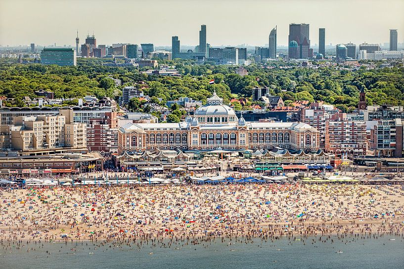 Aerial photo of Scheveningen, beach and Kurhaus by Frans Lemmens