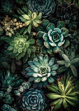 Succuletns natuur kunst 71 #botanisch van JBJart Justyna Jaszke